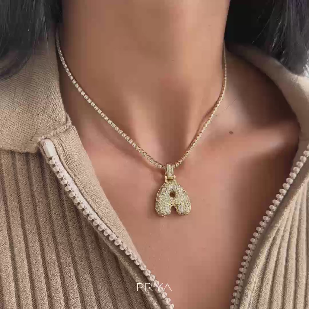Bubble Initial Necklace – Beautiful Soul Boutique